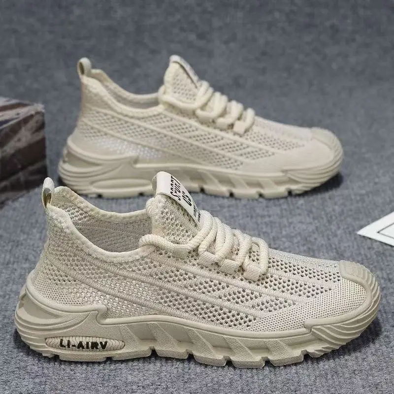 Men's Summer Breathable Anti-Slip Running Shoes Soft Bottom Mesh Upgraded Work Casual Sports Trendy Shoes Hollow out Design view 4
