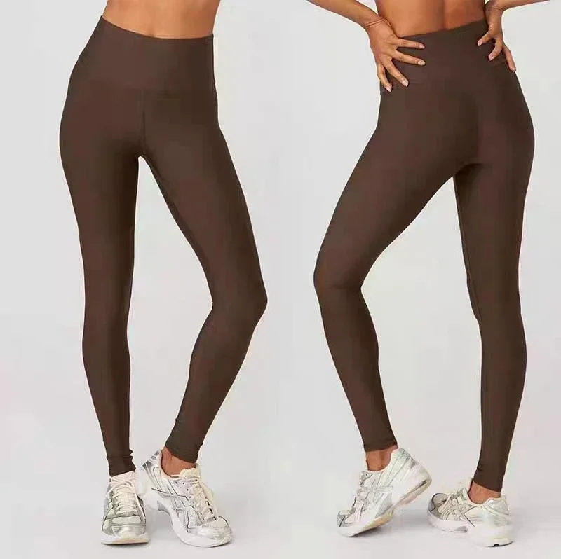 Lo اليوغا المرأة اللياقة البدنية مثير مريحة سلس بلون طماق ملابس رياضية ضيقة 7/8 عالية الخصر الهواء طماق اليوغا السراويل