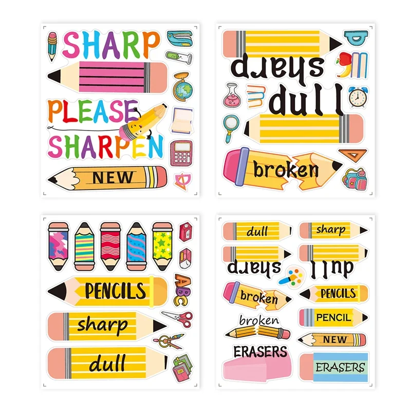 Stationery Classification Stickers Children's Learning Classification Stickers School Classroom Layout Stickers Mark Stickers