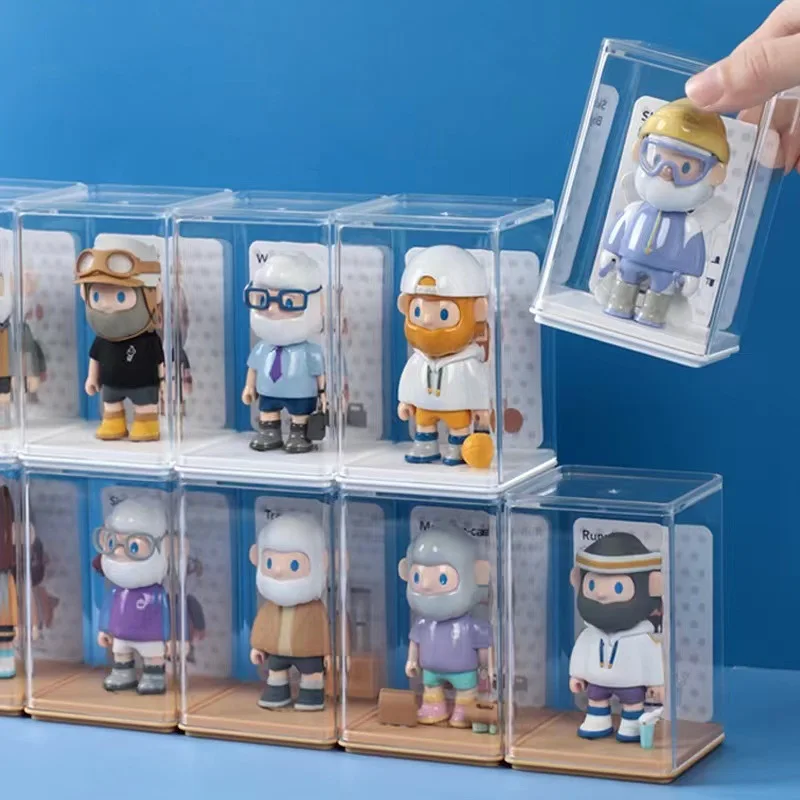 

6 шт. настольная глухая коробка для хранения и организации, пылезащитное хранилище для фигурок, украшений и игрушек