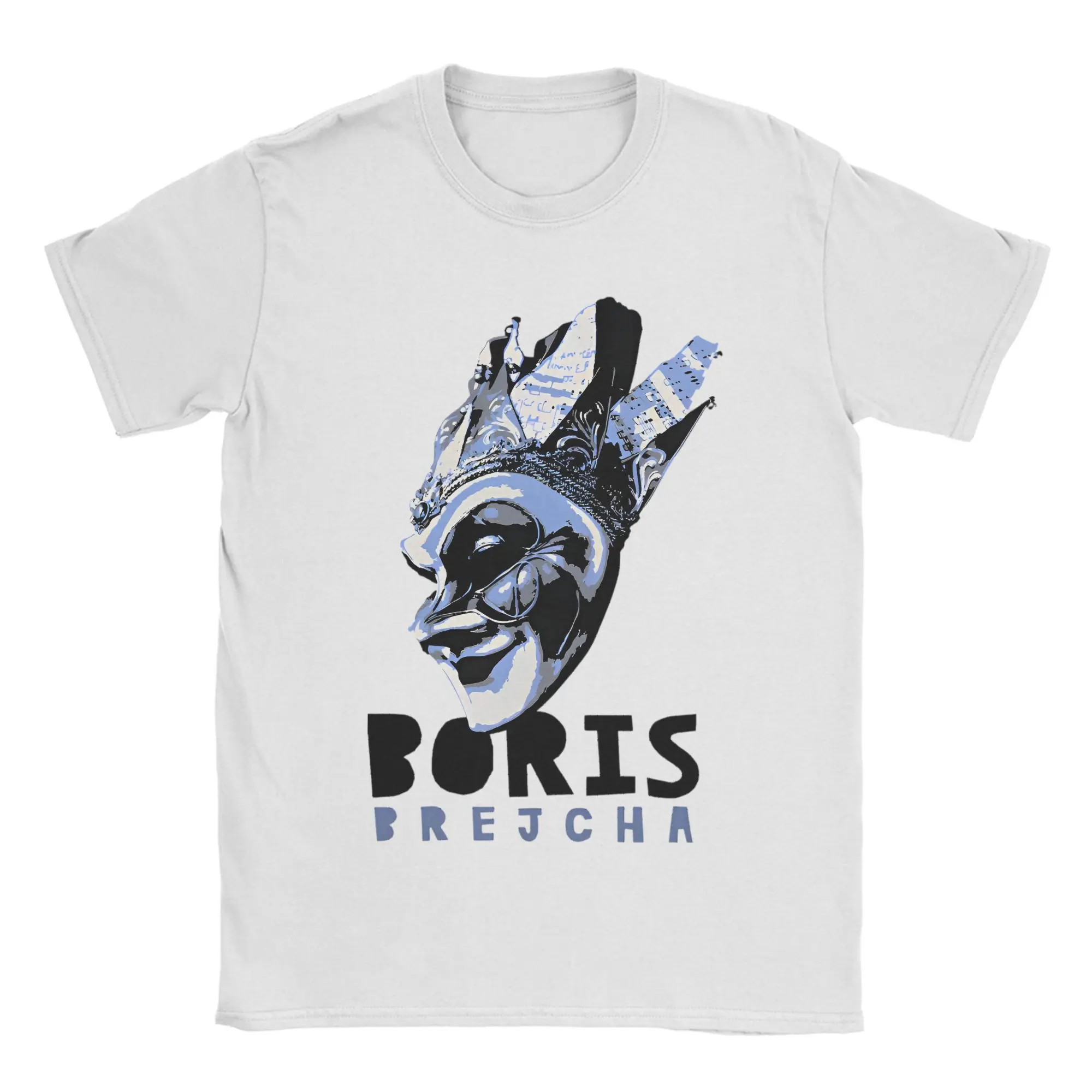 

Men T-Shirts Boris Brejcha Blue Joker Funny 100% Cotton Tees Short Sleeve DJ Music Tour T Shirt O Neck merchandise Summer