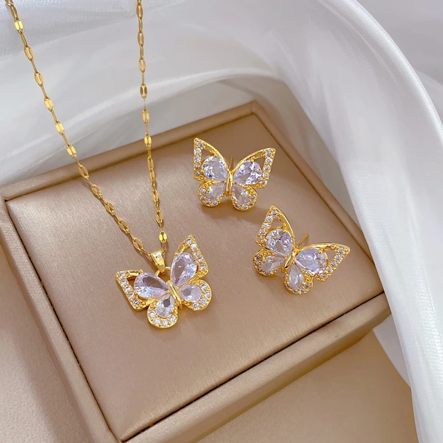 Stainless steel jewelry set hot sale