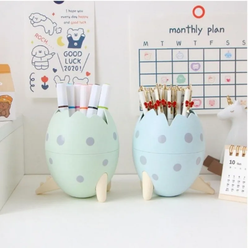 ギフト用エッグシェイプペンシルケース、ユニークなペンシルボックス、耐久性のあるペンホルダー、可愛い恐竜、3色