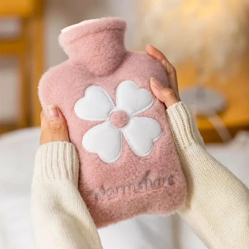 Hot Water Bag Hand Warmer for Cute Girls in Winter Portable Water Bottle 500/1000ml Hot Water Bag