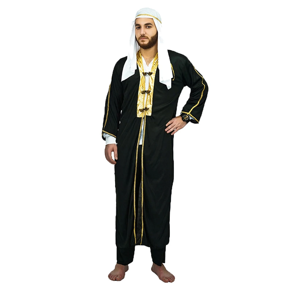 Umorden Arabische Arabische Sjeik Kostuum Gewaad Nieuwigheid Sultan Kostuums voor Mannen Fancy Carnaval Halloween Purim Party Cosplay