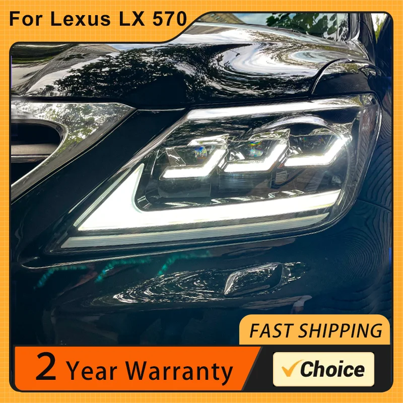 Head Lamp for Lexus LX570 LED Headlight 2008-2015 Headlights LX570 DRL Turn Signal High Beam Angel Eye Projector Lens