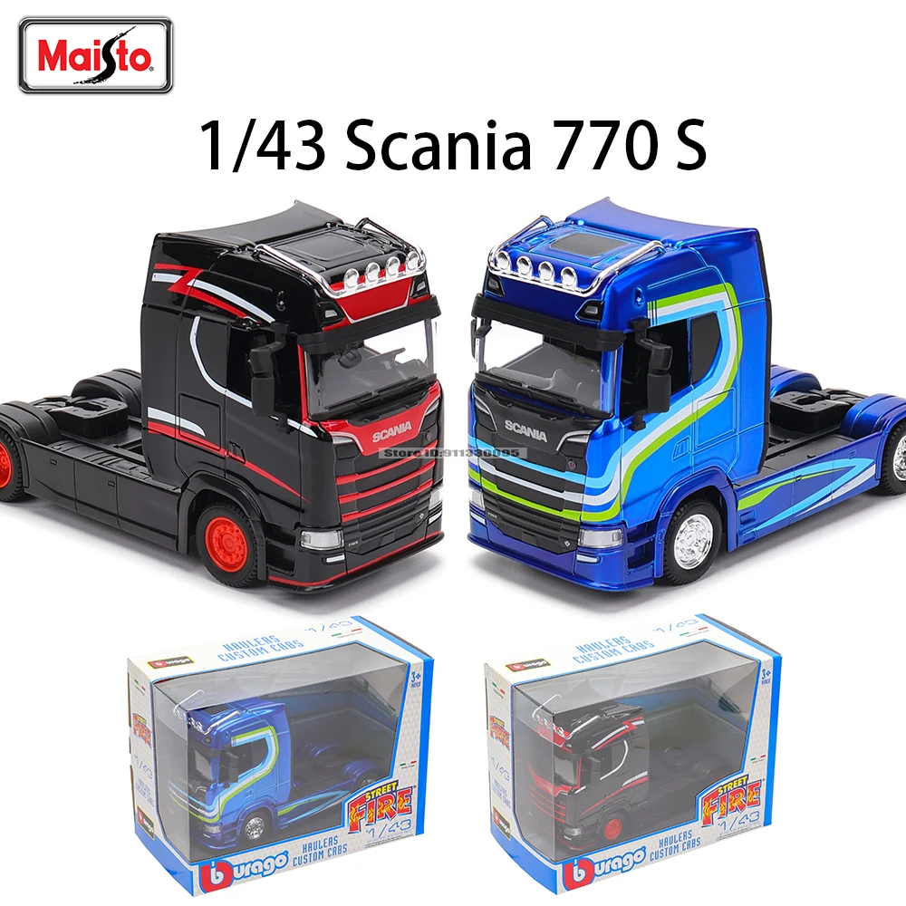 Bburago 1:43 Transport vehicle front end Scania 770 S model simulation car model alloy car toy male collection gift