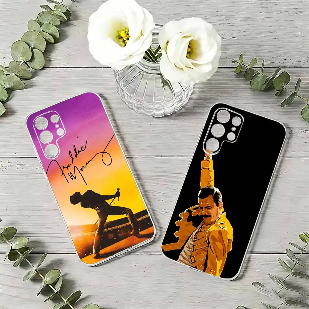 Freddie M-Mercury  Phone Case For Samsung S23,S22,S21,S20,S30,Transparent Silicone Phone Cover