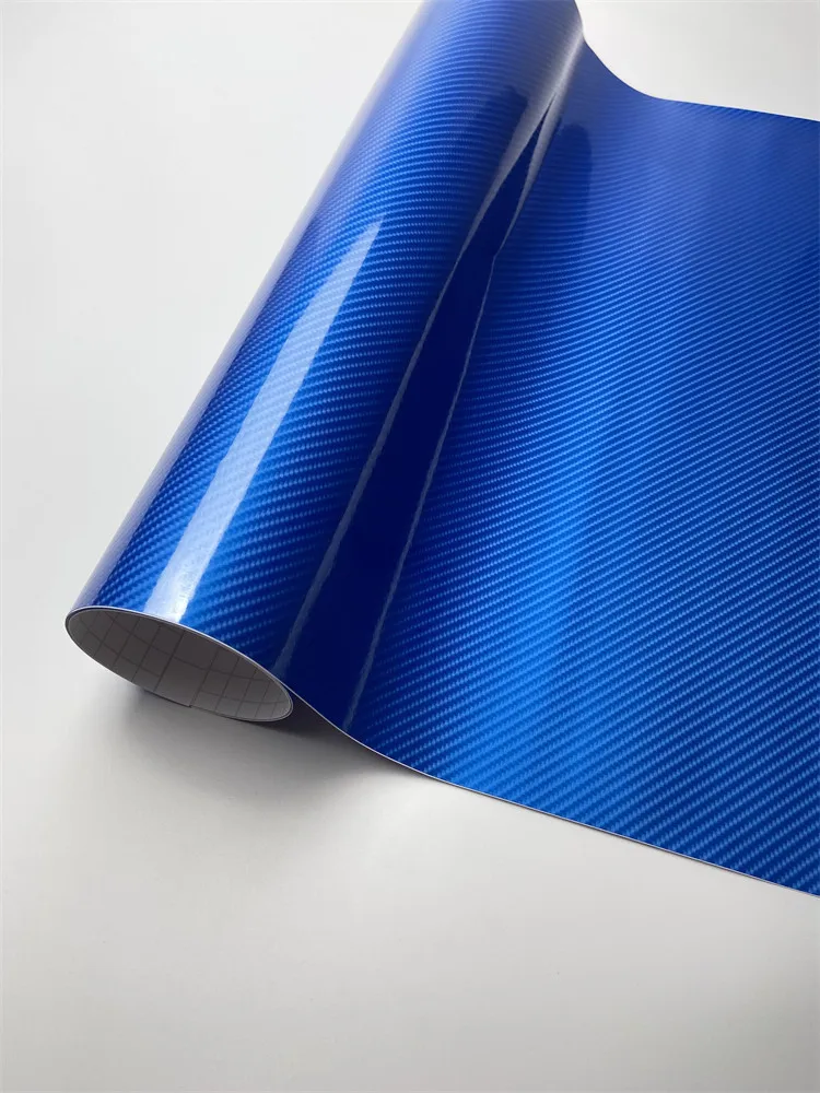 AliExpress Aomior High Gloss Blue 6D Carbon Fiber Vinyl Wrap Film Waterproof Car Sticker for Auto Motorcycle Bike Wrapping Decorative Covering DIY