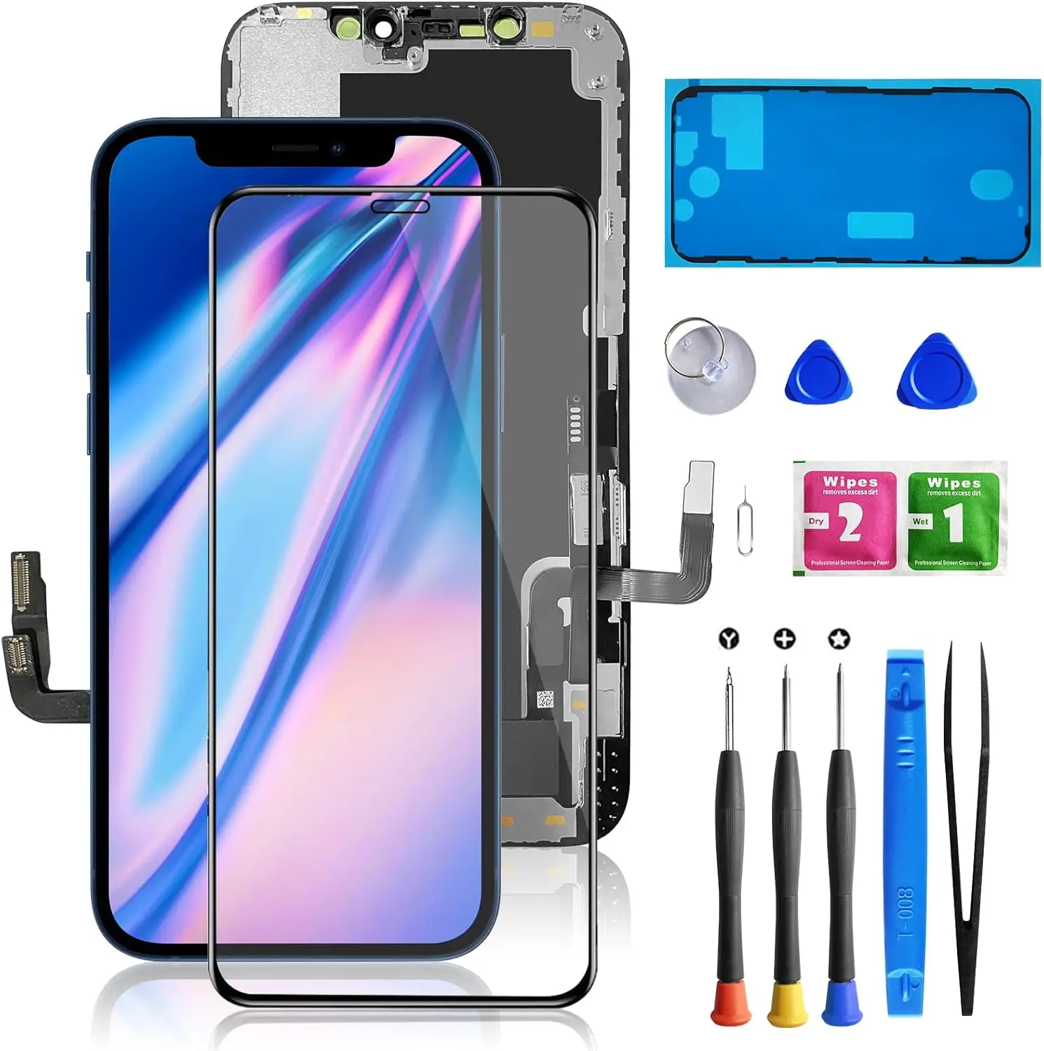 

Замена экрана для iPhone 12/12 Pro 6.1', сенсорный ЖК-дисплей 3D Touch для 12/12 Pro