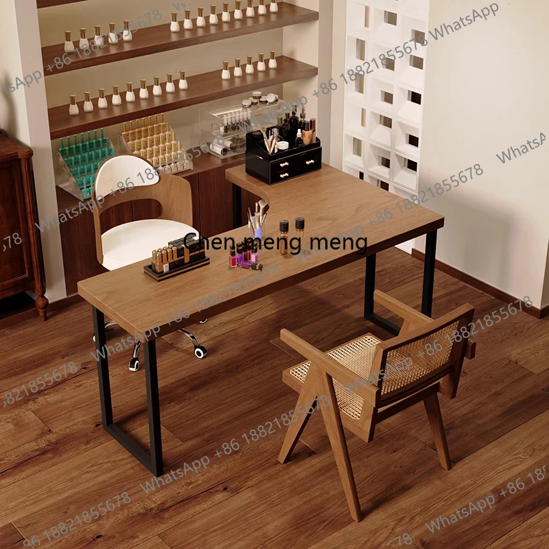 

Minimalist Vintage Nail Table Mid Century Modern Design Unique Nail Desk Glamour Retro Table Manucure Nail Salon Furniture
