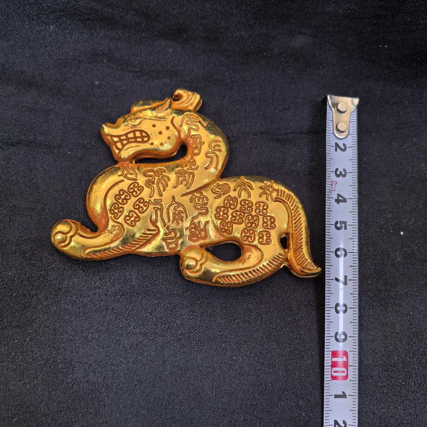 Ancient Collection Full Copper Tiger Tally Hand Toy Desktop Paperweight Ornament Mens Art Craft Gift