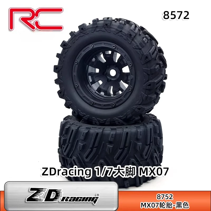 

Black All-Terrain Tire Set 18mm 2Pcs Wheel Tyre 8752 for ZD Racing 1/7 MX07 Monster Truck RC Car Upgrade Accessories Parts