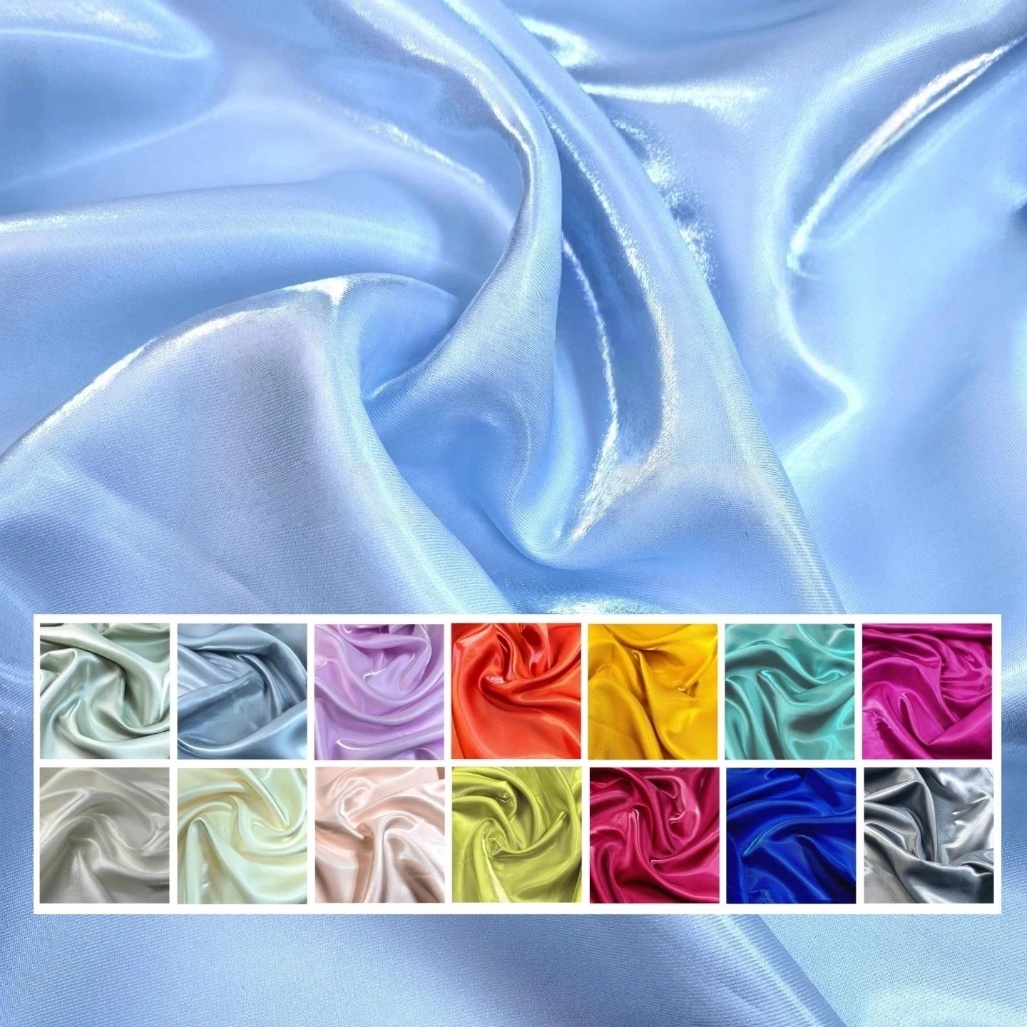 

Solid color high-quality liquid glossy satin is suitable smooth and crisp fabrics in dresses performance costumes and pants