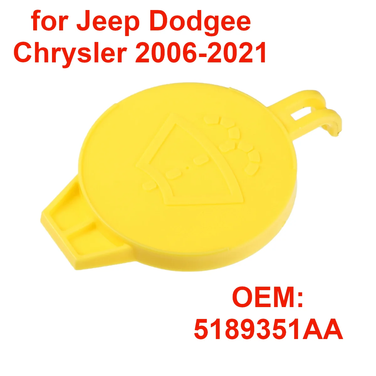 5189351AA Car Windshield Washer Tank Bottle Fluid Reservoir Cap Lid for Jeep Dodgee Chrysler 2006-2021