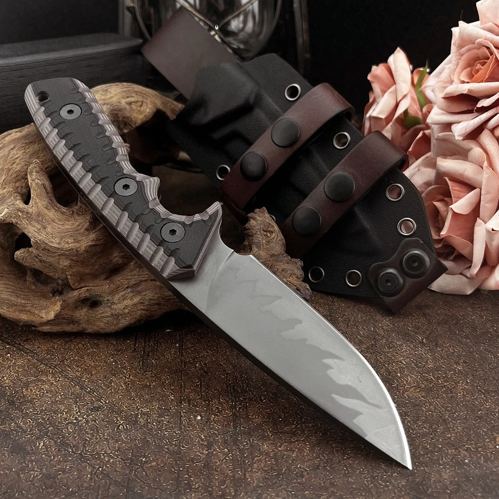 

Высокая твердость M/27 Открытый прямой нож 9Cr18Mov Blade Wilderness Тактический охотник для самообороны EDC Ножи для выживания с ножнами