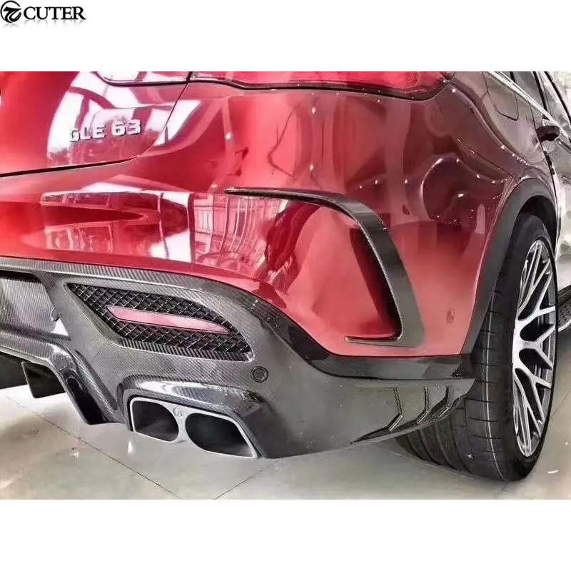 W292 Gle Coupe Gle63 Carbon Fiber Front Bumper Lip Rear Bumper Diffuser Front Air Vents for Benz W292 Gle350 Coupe Car Body Kit