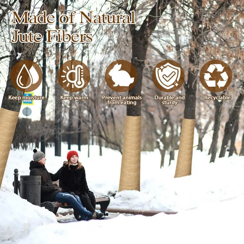 Frost Protection for Plants Natural Burlap Tree Protector Wraps for Winter Fabric Trunk Wrap Bandages Frost Freeze for Outdoor