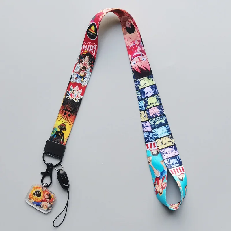 Japan Anime One Piece Neck Strap cordini per Key ID Card Cartoon rufy Badge Holder corda Cute portachiavi Toy Gift