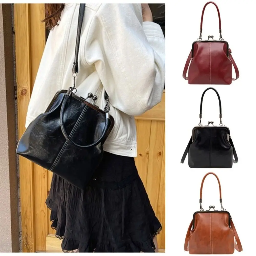 

New Retro Style Women's Handbag Large Capacity PU Leather Crossbody Bag Waterproof Elegant Shoulder Bag Daily Use