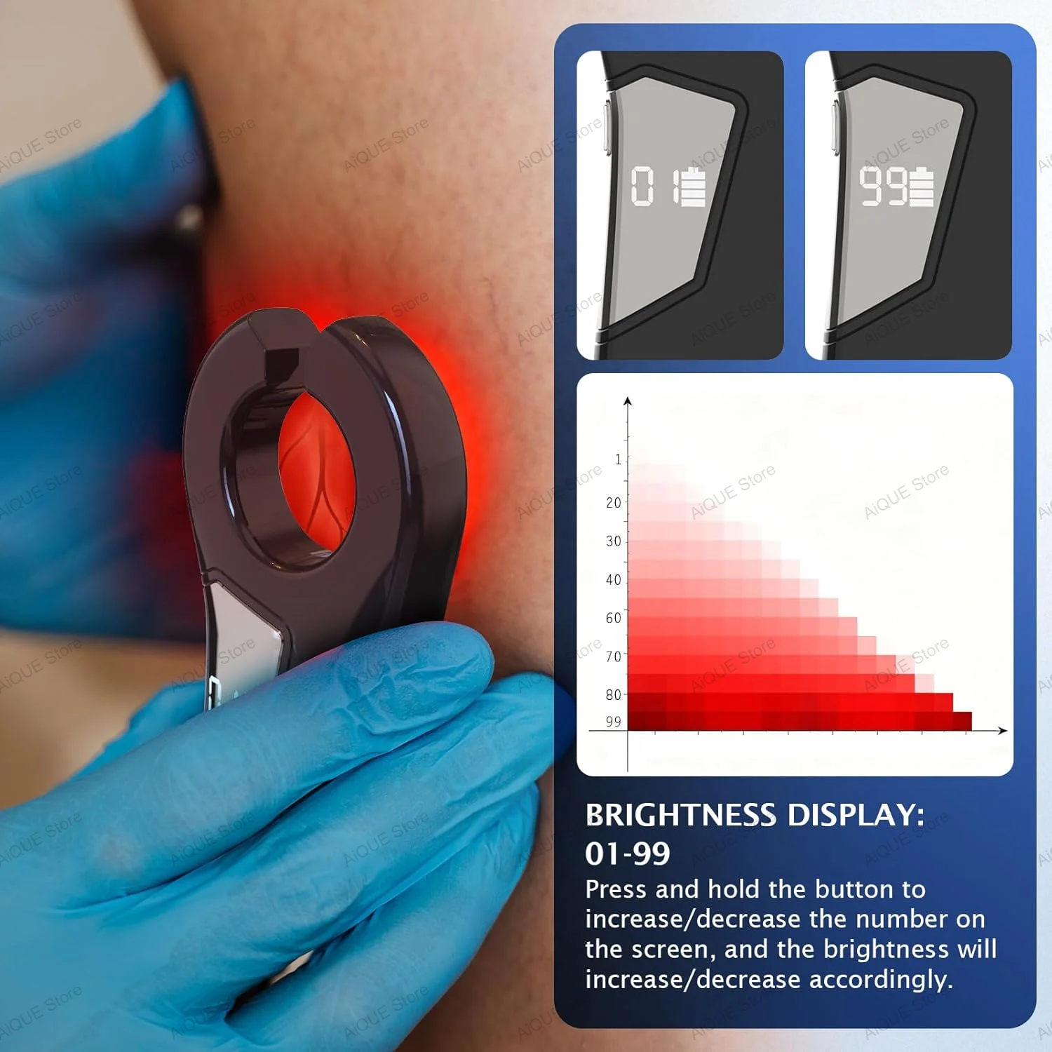 AiQUE Vein Locator with Storage Case Portable Medical Vein Finder Machine Nurse Injection Helper Handheld Emergency Vein Viewer view 5