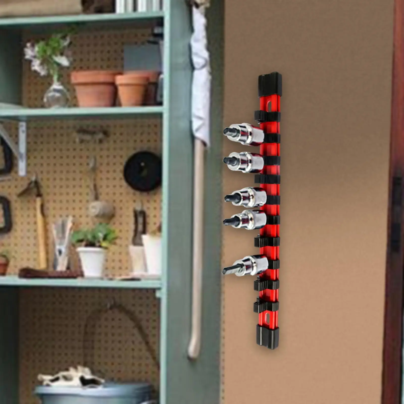 Socket Organizer for Toolbox 1 4 Inch Socket Holder Adjustable Spacing PVC Drawer Organizer for Electricians Mechanics and DIY