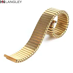 Stretch Expansion Stainless Steel Watch Band Elastic Watch Strap Retractable Wristband Accessories Bracelet 12 14 16 18mm 20mm