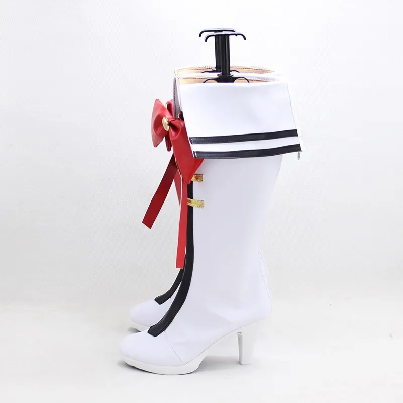 Juego Derby Gold Ship Cosplay zapatos Unisex mujeres PU botas de tacón alto para Halloween carnaval fiesta Navidad