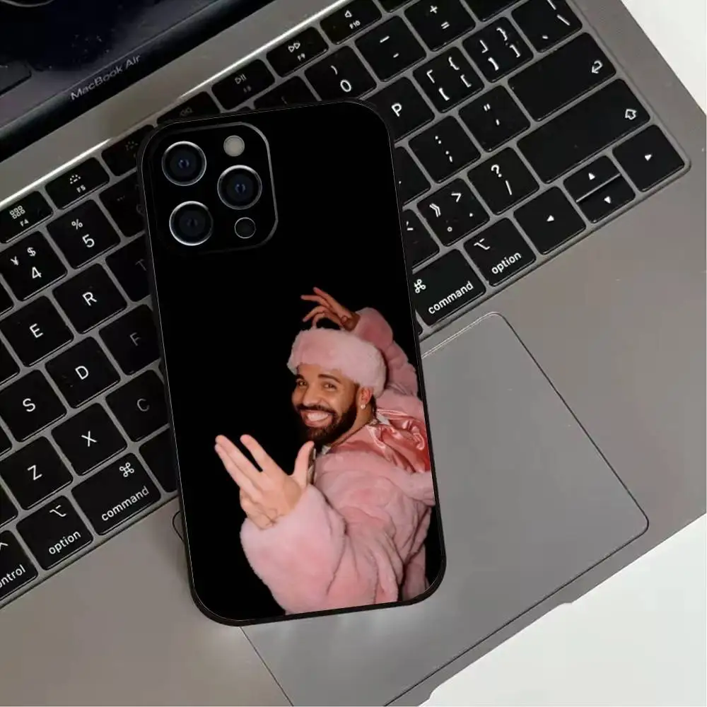 حافظة هاتف مغني الراب D-Drake لهاتف iPhone17,16,15,14,13,12,11 Plus، Pro Max غطاء أسود ناعم #2