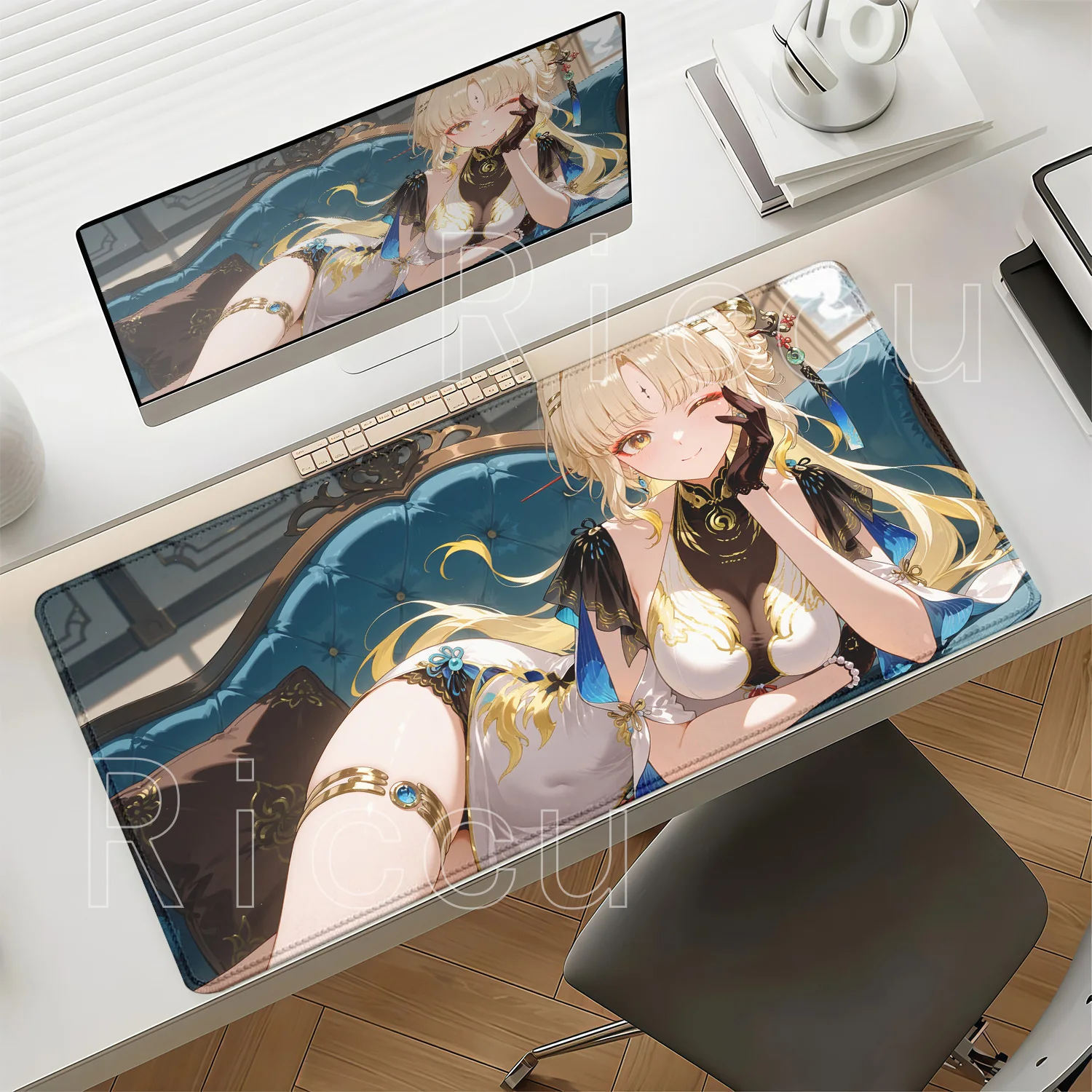 Anime Sexy Girl Suisui‌ Wuthering Waves Mouse Pad HD Printing Office Gaming Non-slip Base Mousepad PC Overlock E-sports Desk Mat