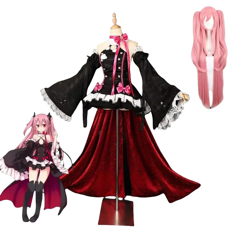 Krul Tepes Cosplay Anime Seraph Of The End Costume Wig Cosplay Owari no Seraph Halloween Party Role Play Clothing Suit