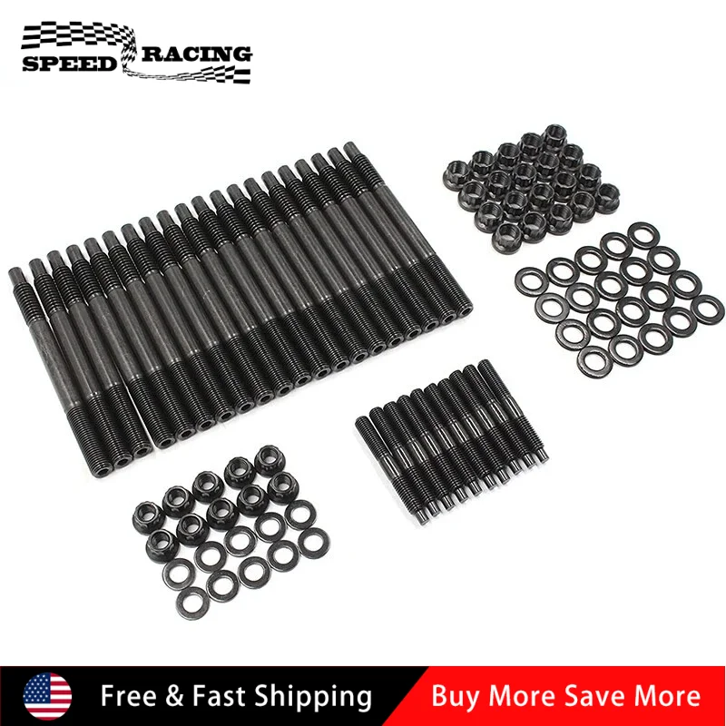 

Высококачественный комплект болтов шпилек головки для двигателей Chevy Chevrolet LS1 LS6 4.8L 5.3L 5.7L 6.0L 2004-2018 черный LN-1004