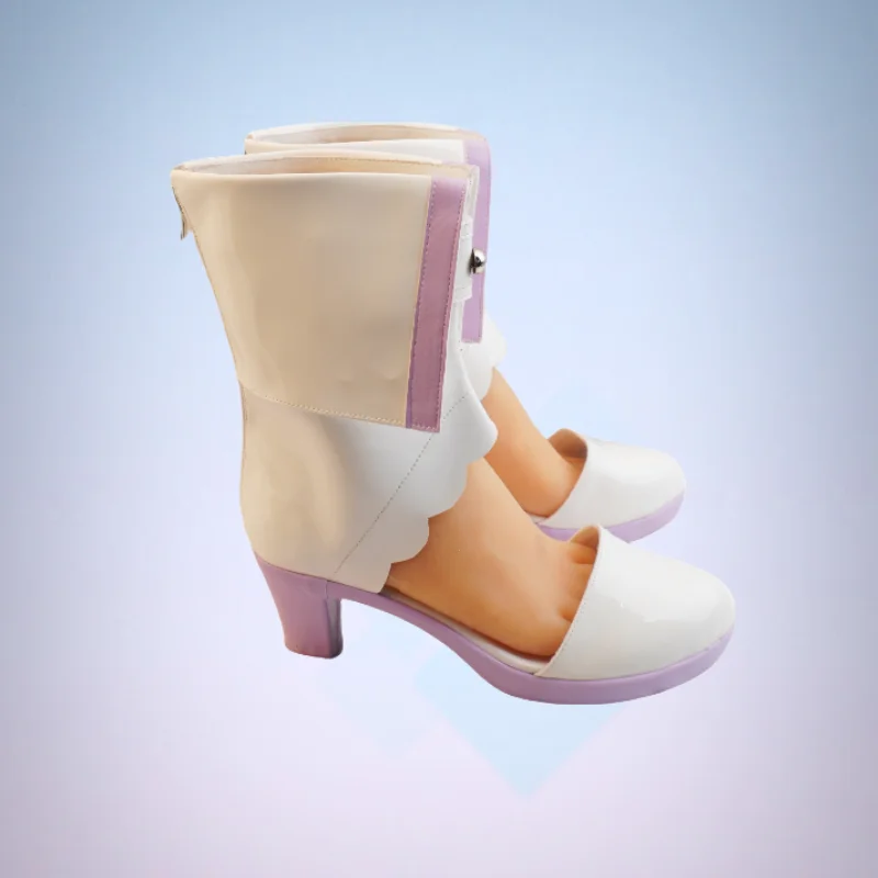 Steins Gate Makise Kurisu Christina The Zombie Cosplay Kostüm Hochzeitskleid Schuhe Weiße Schuhe mit hohen Absätzen Handgefertigte Stiefel