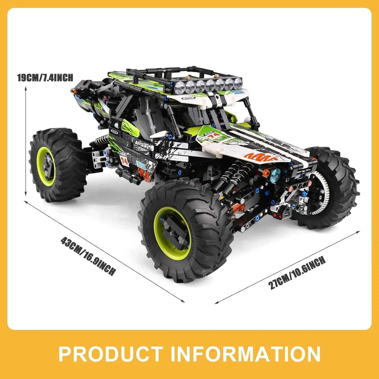 Mold King 18002 RC Альпинистский автомобиль Наборы MOC Строительные блоки 4X4 Внедорожный грузовик Наборы моделей Стержень Автомобиль с дистанционным управлением Игрушки 1879 шт.