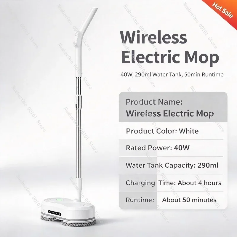 Wireless Electric Mop Self-Cleaning Spray Floor Washer Automatic Hard Floor Cleaner