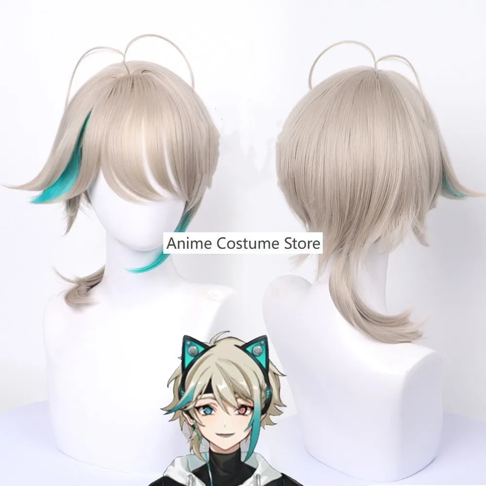 Anime Virtual YouTuber Aza Cosplay Costume VirtuaReal Project Member Wig Hip Hop Coat Uniform Man Woman Masquerade Ball Suit