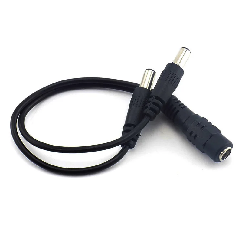 Security Camera 1DC Female To 2 Male plug Power Cord Adapter Connector Cable Jack Splitter For RGB Controller LED Strip