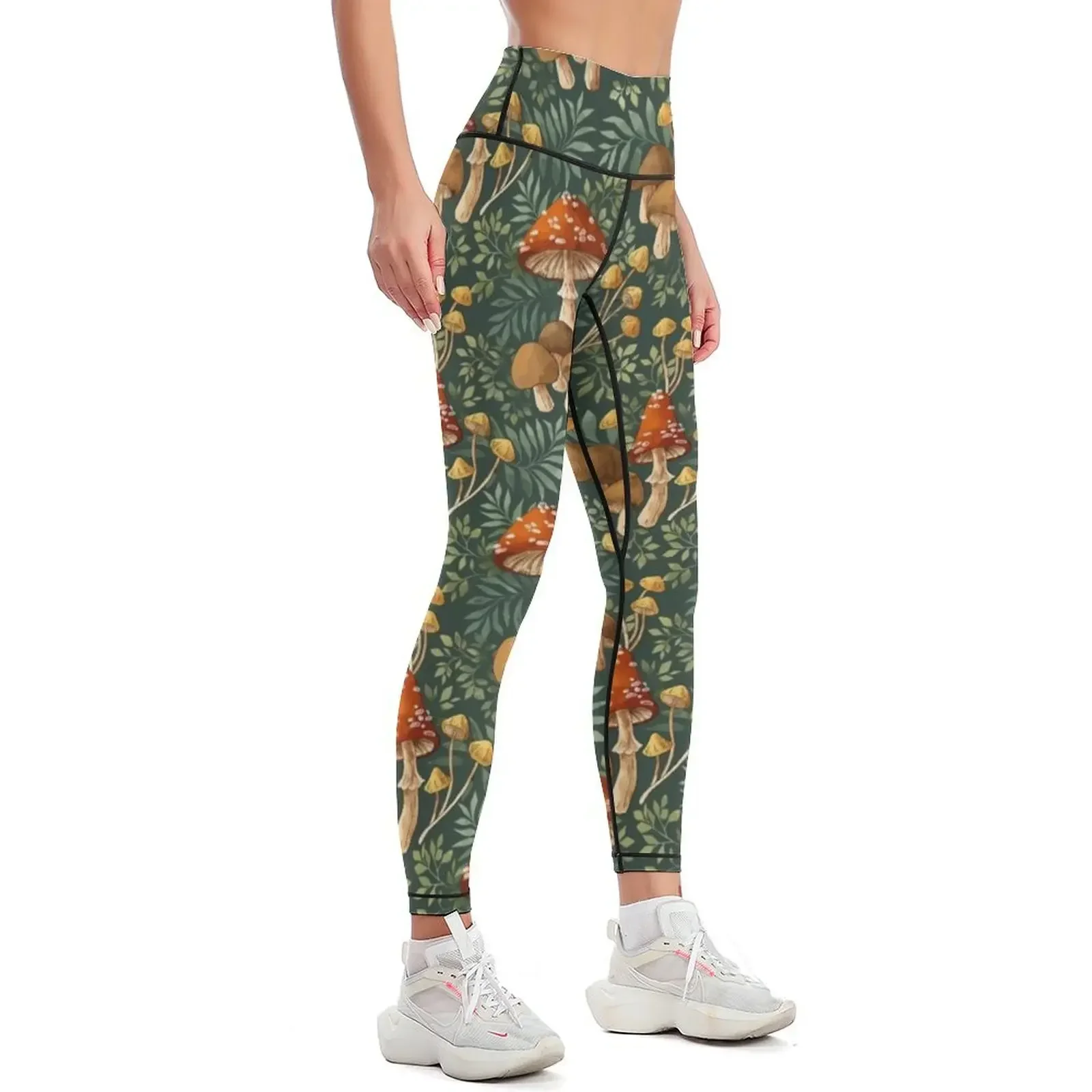Woodland Mushroom Spray Leggings gym's clothing for physical legings for fitness Training pants Womens Leggings
