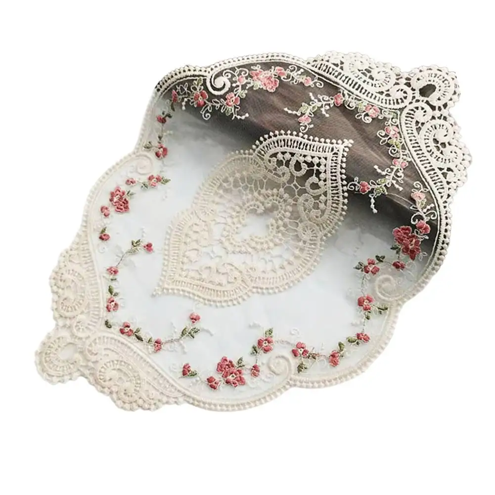 Anti-Slip Placemat Lace Cup Coaster Dining Table Decor Non-Fading Quality Premium Polyester Material Individual