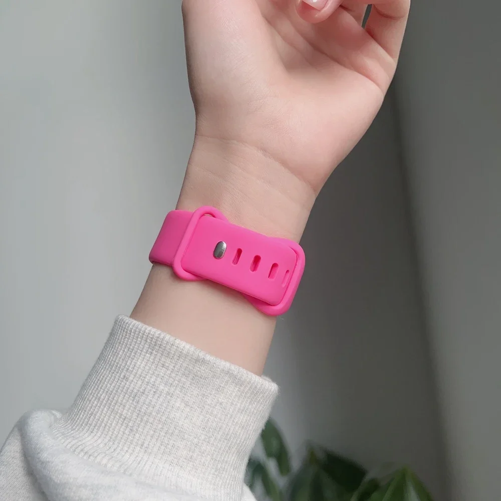 متفوقة سيليكون حزام ل سوار ساعة يد آبل النساء سلسلة الترا 10/9/8/7/6/5/4/3/ ل iwatch 40 مللي متر 41 مللي متر 42 مللي متر 44 مللي متر 45 مللي متر 46 مللي متر 49 مللي متر