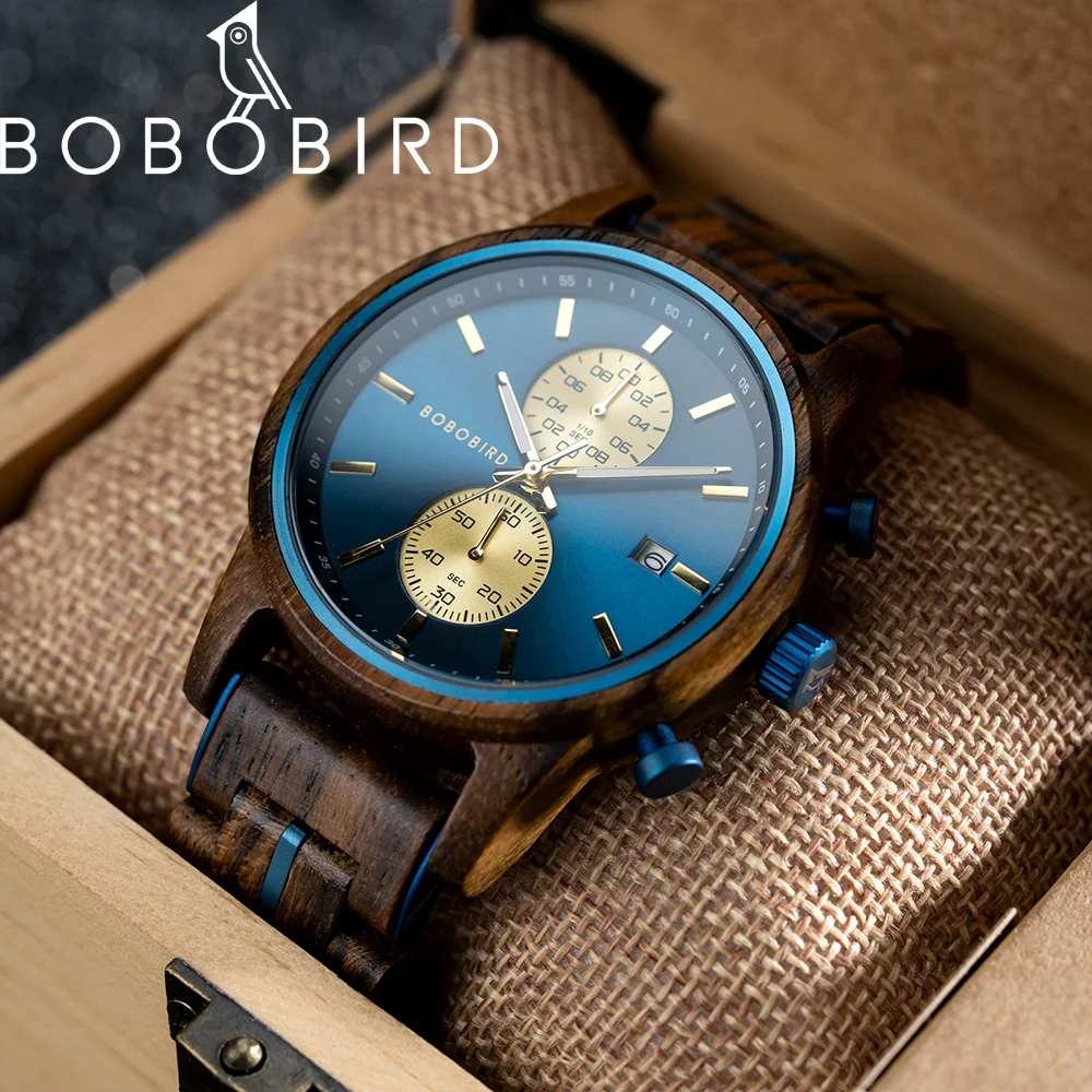 BOBOBIRD Watches For Man Handmade Wooden Watch New Upgraded Waterproof Structure Stainless Steel Reinforced Raw Ear Structure