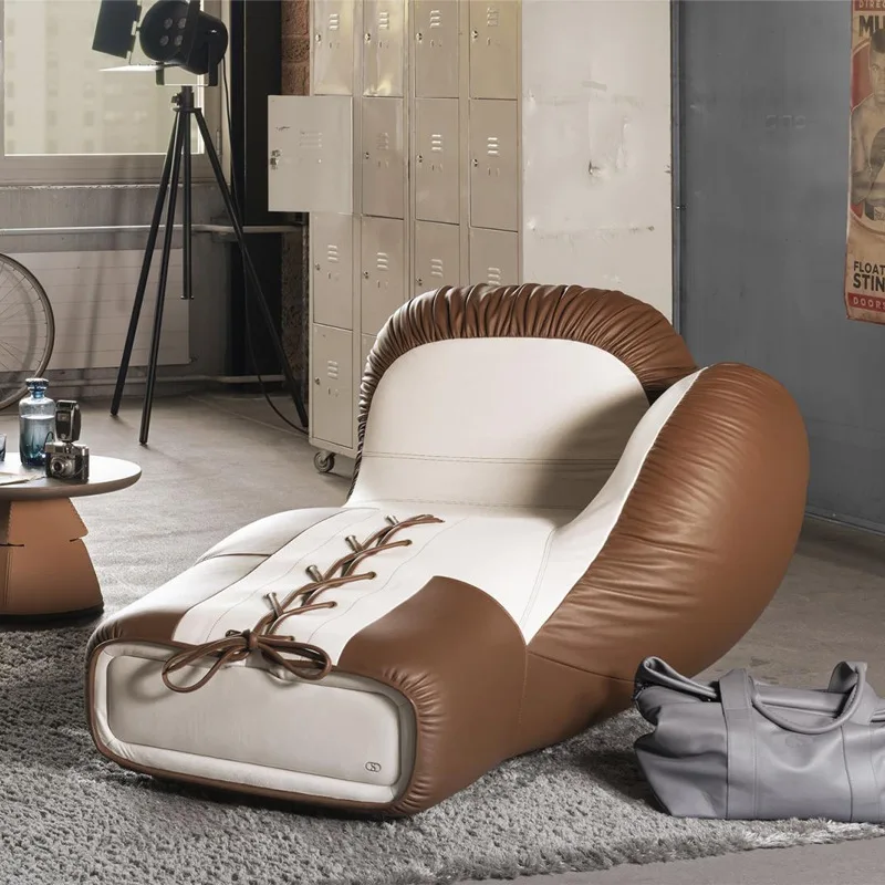 Gym boxing gloves sofa chair special-shaped creative single leisure recliner lazy chair