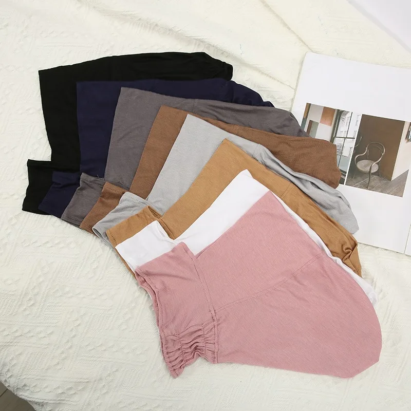 

2026 Новая популярная модальная монохромная малазийская эластичная нижняя кепка, высокоэластичная женская кепка-шарф из мерсеризованного хлопка