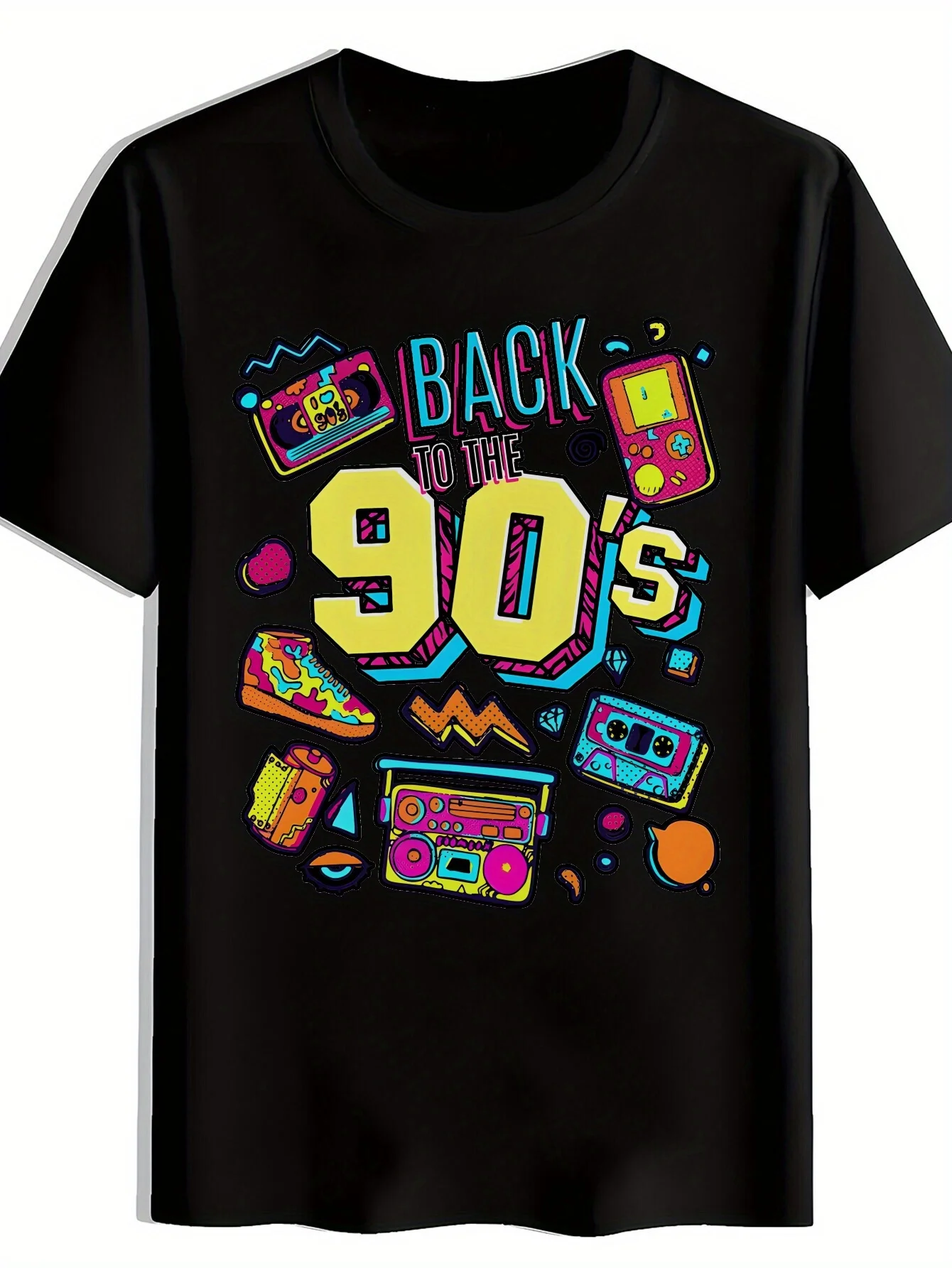 Game Boy bedrucktes T-Shirt, Sommer, vielseitig, Sport, Trend-T-Shirt, Rundhals-Kurzarm-T-Shirt, Casua