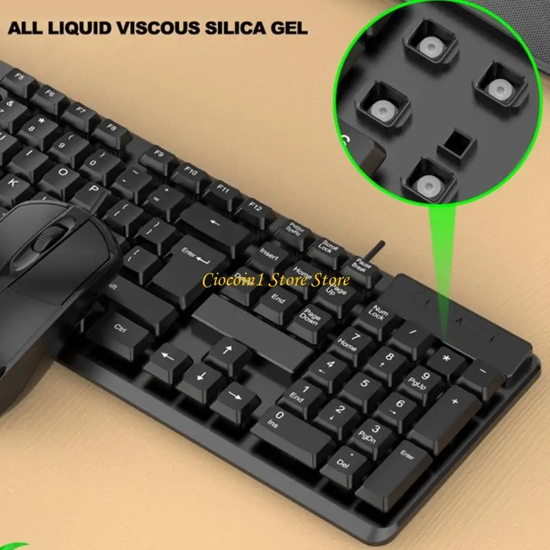 A3PC Mechanical Gaming Keyboard and Mouse USB Corded Computer Keyboard Mouse Combo