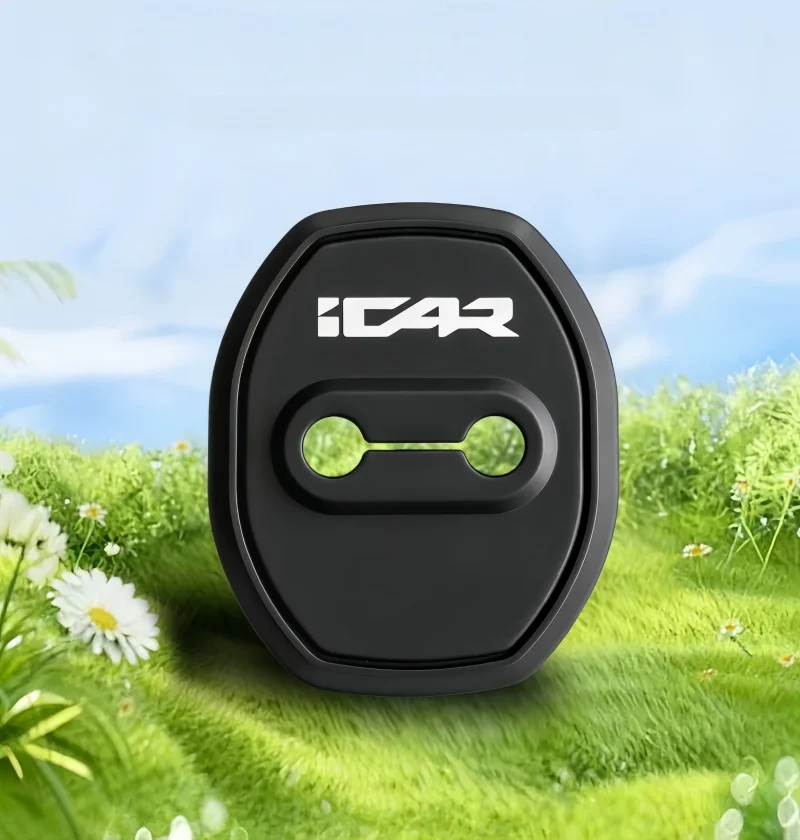 Vehicle Anti‑Abnormal‑Noise Door‑Latch Protective Sleeve For Chery iCAUR V27 V23 iCAR03 Tuning Exterior Trim Parts