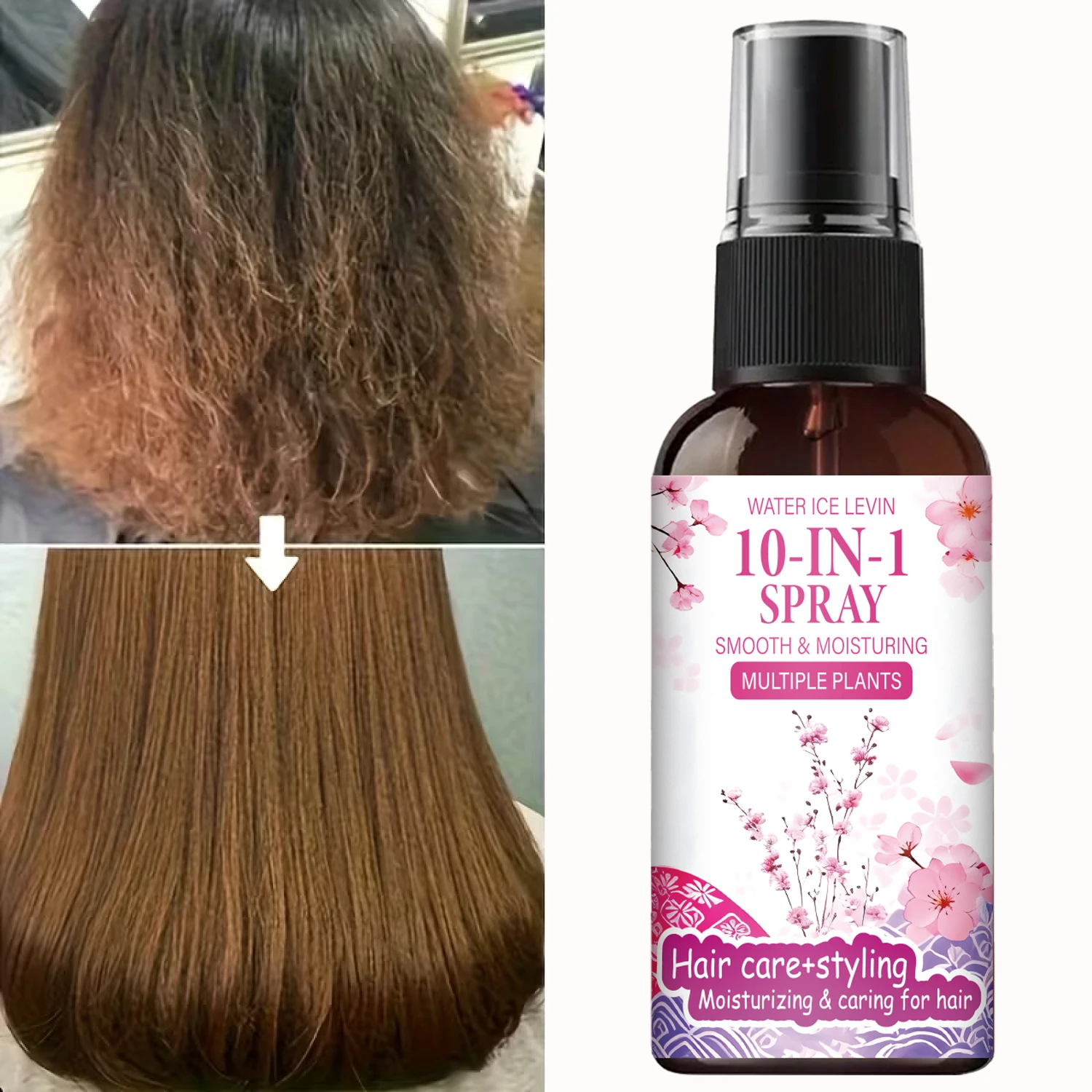 

Спрей для ухода за волосами 10-в-1 с экстрактами ванили и плодов вишни, разглаживает и увлажняет волосы. Глицерин придает блеск. 30 г