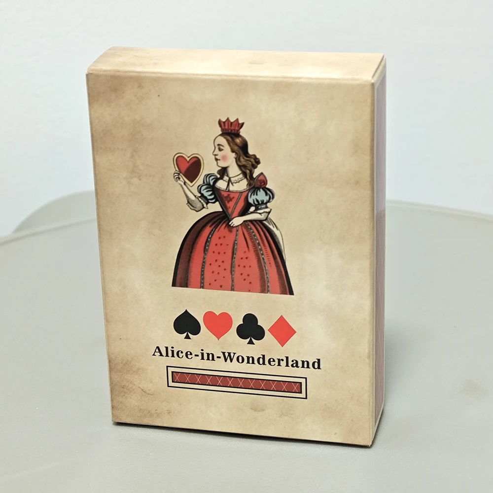 

54 Pcs Alice In Wonderland Playing Cards 9*6.5cm, Full Deck Paper Scrapbooking Craft Poker Deck