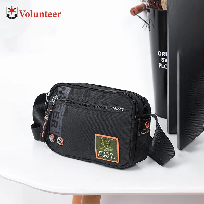Volunteer Shoulder bags for Men 2023 New Korean Versatile Casual Solid Business Male Bag Multi-Functional Crossbody Bags 1609-11