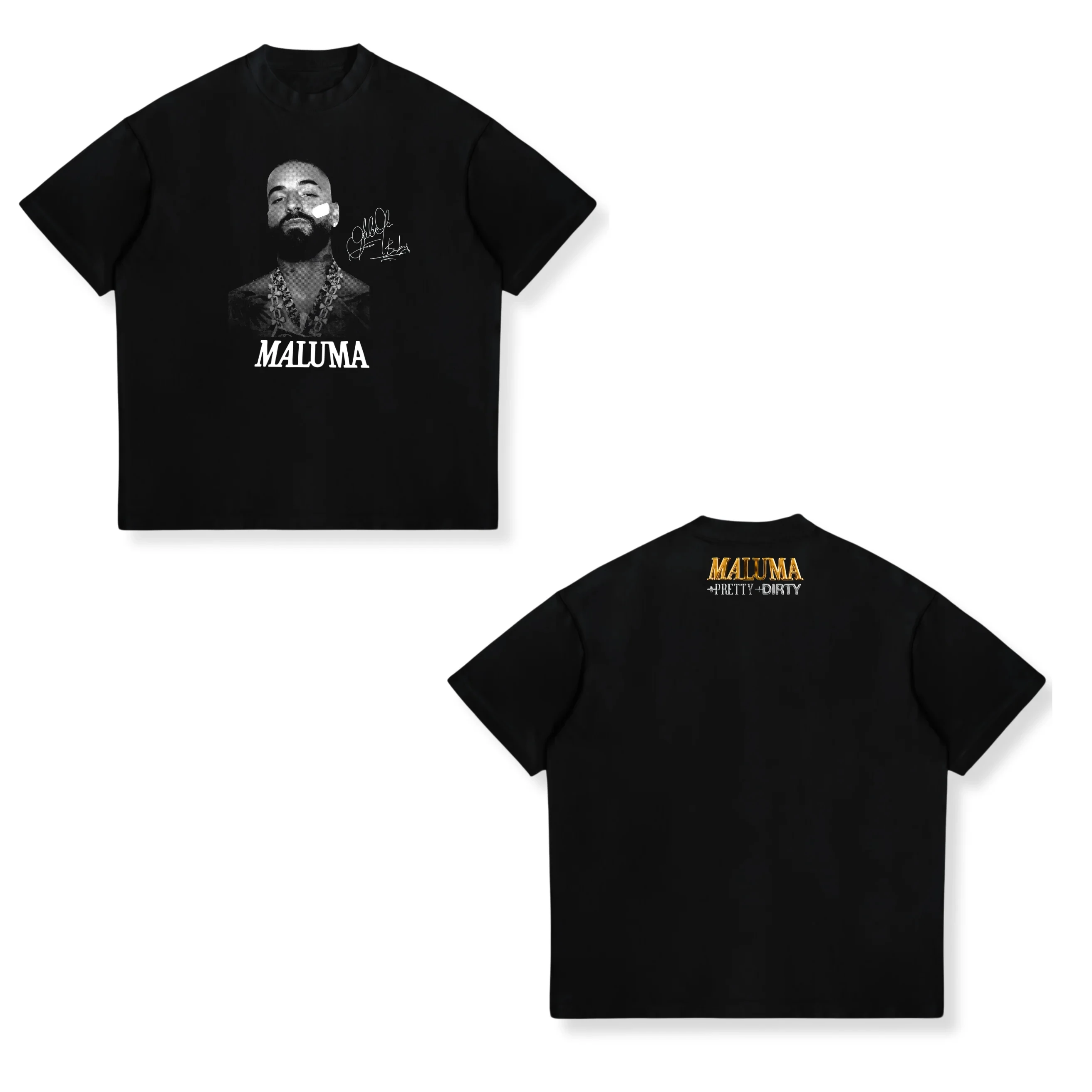 Rapper MALUMA Album Graphic T Shirt Men's Hip Hop Fashion Retro Short Sleeve T-shirt 100% Cotton Oversized Tee Shirt Streetwear
